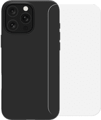 BlueBuilt Backcover iPhone 16 Pro Schwarz + Panzerglas