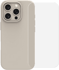 BlueBuilt Backcover iPhone 16 Pro Beige + Panzerglas