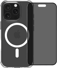 BlueBuilt Protective Backcover mit MagSafe iPhone 16 Pro + Privacy Panzerglas