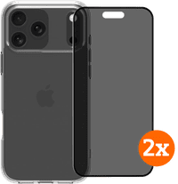 BlueBuilt Protective Cover MagSafe iPhone 17 Pro Max Transparent + Privacy Protector Doppelpack