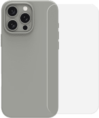 BlueBuilt Backcover iPhone 16 Pro Max Grau + Panzerglas