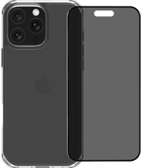 BlueBuilt Protective Backcover iPhone 16 Pro Max Transparent + Privacy Displayschutz