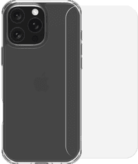 BlueBuilt Protective Backcover iPhone 16 Pro Max Transparent + Panzerglas