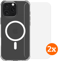 BlueBuilt Protective Backcover mit MagSafe iPhone 16 Pro Max + Displayschutz Doppelpack