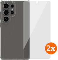 BlueBuilt Protective Cover Samsung Galaxy S25 Ultra Transparent + Displayschutz Doppelpack