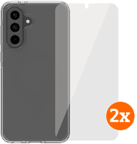 BlueBuilt Protective Backcover Samsung Galaxy A56 Transparent + Displayschutz Doppelpack