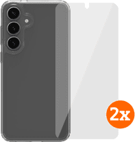 BlueBuilt Protective Cover Samsung Galaxy S25 Plus Transparent + Displayschutz Doppelpack