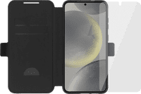 BlueBuilt Galaxy S25 Plus Book Case Schwarz + Panzerglas