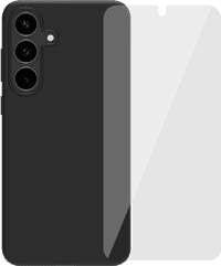 BlueBuilt Samsung Galaxy S25 FE Backcover Schwarz + Panzerglas