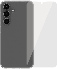 BlueBuilt Samsung Galaxy S25 Back Cover Transparent + Screen Protector Glass