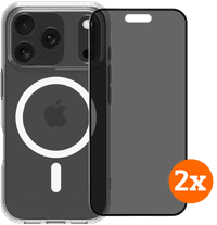 BlueBuilt Protective Backcover MagSafe iPhone 17 Pro + Privacy Displayschutz Doppelpack