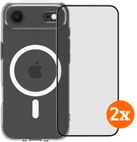 BlueBuilt Protective Back Cover MagSafe iPhone Air Transparent + Screen Protector Duo Pack