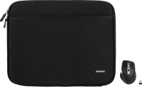 BlueBuilt Laptophülle Breite 37 cm 15 - 16 Zoll M Schwarz + Maximus Maus