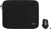 BlueBuilt Laptophülle Breite 30 cm 12 - 13 Zoll Schwarz + Maximus Maus