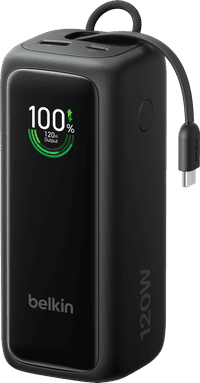 Belkin Powerbank 22.000 mAh mit Schnellladefunktion 120 Watt Schwarz