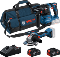 Bosch Professional GBH 18V-22 + GWS 18V-8 Kombiset