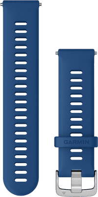 Garmin Silikonarmband Blau/Silber 22 mm