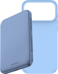 BlueBuilt MagSafe Hülle iPhone 18 Pro Max Hellblau + Powerbank 5.000 mAh Blau