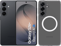 Samsung Galaxy S26 Plus 256GB Schwarz 5G + BlueBuilt Backcover mit Magnet Transparent