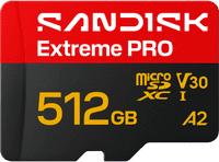 SANDISK Extreme PRO microSDXC 512GB 170 MB/s