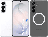 Samsung Galaxy S26 Plus 256GB Weiß 5G + BlueBuilt Backcover mit Magnet Transparent