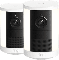 Ring Spotlight Kamera 2. Generation Akku Weiß Doppelpack