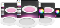 Philips Hue Recessed Spot Slim 3-Pack - White and Color - 170mm - White