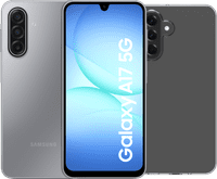 Samsung Galaxy A17 128GB Grau 5G + BlueBuilt Backcover Transparent