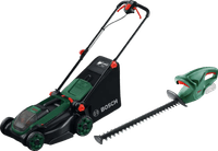 Bosch Rotak 18V2-38 (ohne Akku) + Bosch EasyHedgeCut 18-45 Li (ohne Akku)