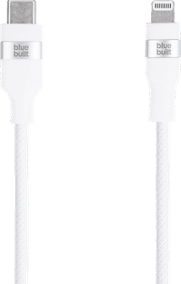 BlueBuilt USB-C-auf-Lightning-Kabel 1,5 m Nylon Weiß