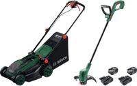 Bosch Rotak 18V2-38 + Bosch Easygrasscut 18 + Bosch Starterset 18V 4,0 Ah (2x)