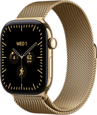 Apple Watch Series 12 Cellular 46 mm Titan Gold Milanaise Armband M/L