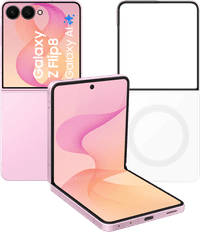 Samsung Galaxy Z Flip 8 512GB Pink 5G + Samsung Back Cover with Magnet Transparent