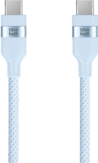 BlueBuilt USB-C-auf-USB-C-Kabel 1,5 m Nylon Hellblau