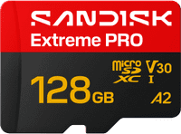 SANDISK Extreme PRO microSDXC 128GB 120 MB/s