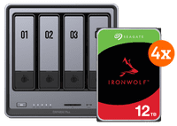 UGREEN NASync DXP4800 Plus + Seagate IronWolf 12TB 4-pack