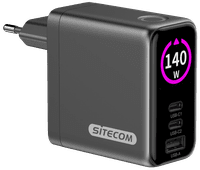 Sitecom 140 W GaN Ladegerät mit LED-Display