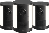 Ring Spotlight Kamera 2. Generation Akku Schwarz 3er-Pack