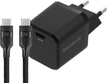 BlueBuilt 65 W GaN USB-C-Ladegerät Schwarz + USB-C-Kabel 240 W 2 m Nylon Schwarz Den Ladenvorrat in unserem Store in Frankfurt am Main
