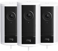 Ring Spotlight Kamera Pro 2. Generation Kabelgebunden Weiß 3er-Pack Ring Kamera für einen kleinen Garten