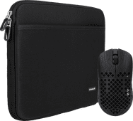 BlueBuilt Laptop Sleeve Width 36cm 15 - 16 Inches M Black + Vortech Prestige Gaming Mouse Mouse and laptop sleeve bundle