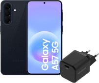 Samsung Galaxy A57 128GB Dunkelblau 5G + BlueBuilt Ladegerät mit USB-C-Anschluss 45 W Schwarz Samsung Galaxy A57