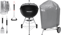 Weber Original Kettle 57 cm Schwarz Starterset Kugelgrill