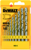 DeWalt 10teiliges Metallbohrerset HSS-G Schnellspannbohrer