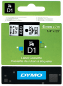 Dymo D1 Name labels Black-White (6 mm x 7 m) Dymo label