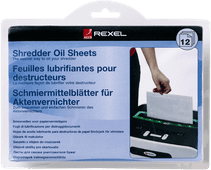 Rexel Oil Sheets (12 pieces) Maintenance oil for paper shredders