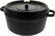 Staub Runder Schmortopf/Bräter 26 cm Schwarz Staub Töpfe und Pfannen