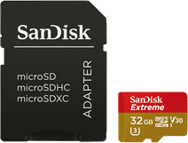 SanDisk microSDXC Extreme, 32 GB, 100 MB/s, CL10 + SD-Adapter MicroSD-Karte für GoPro Actionkamera