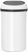 Brabantia Touch Bin 60 Liter White Edelstahl-Mülleimer