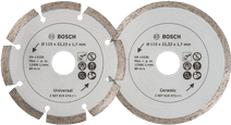 Bosch Diamond disc 115 mm 2 pieces Diamond cutting disc